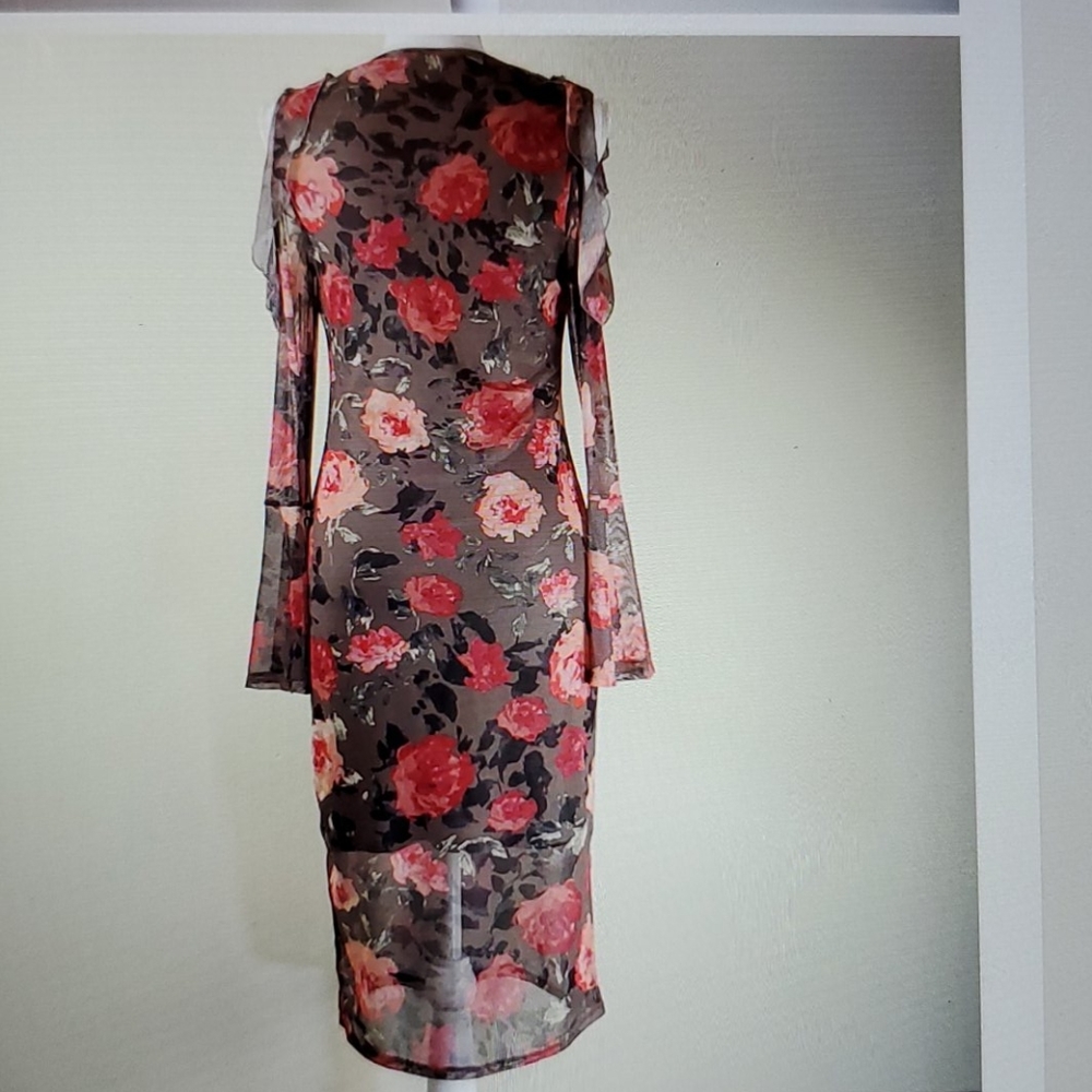 NWT: TDC Contemporary Cold Shoulder Floral Print D - Picture 4 of 9